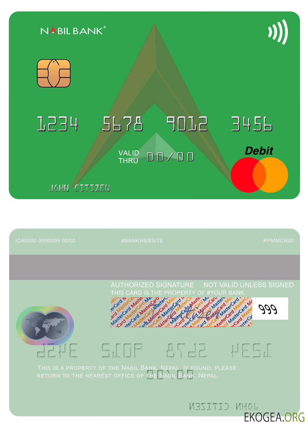 Népal Nabil Bank mastercard